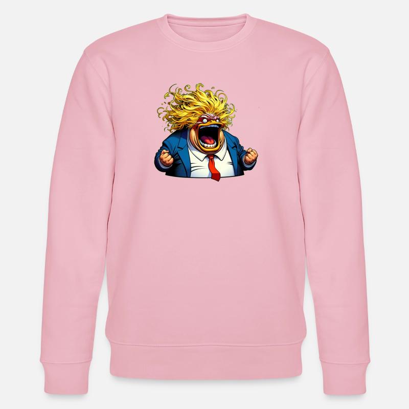 Weißer Mann will Angst schüren - Stanley/Stella Unisex Bio-Sweatshirt CHANGER  - Hellrosa