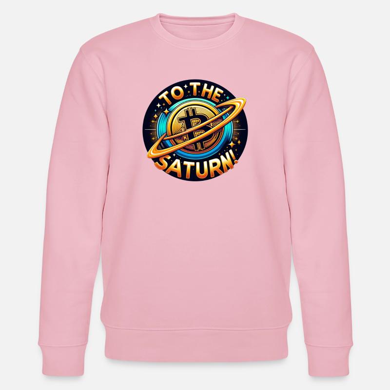 Crypto BTC à Saturne ! - Sweat bio CHANGER Stanley/Stella Unisexe - rose pâle