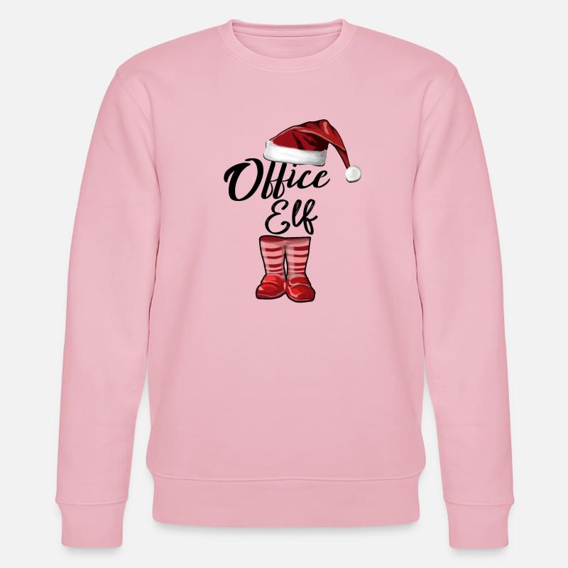 Office Elf – Lustiges Weihnachtsdesign - Stanley/Stella Unisex Bio-Sweatshirt CHANGER - Hellrosa