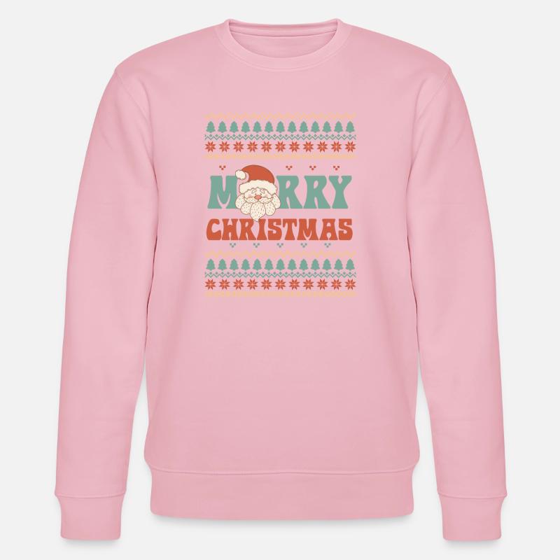 Hässlicher Weihnachtspullover - Stanley/Stella Unisex Bio-Sweatshirt CHANGER  - Hellrosa