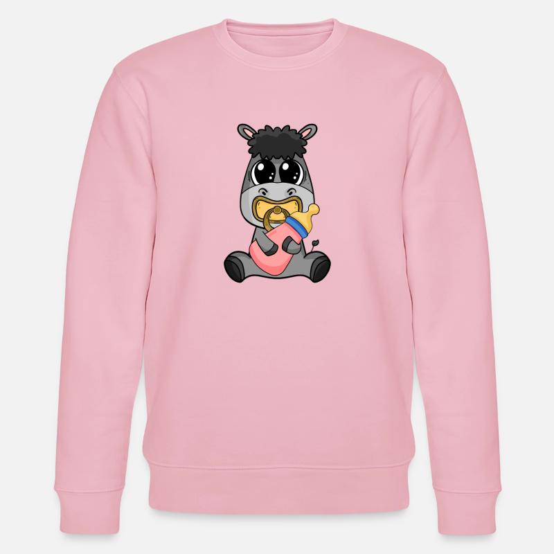 Motif de bébé âne - Sweat bio CHANGER Stanley/Stella Unisexe - rose pâle