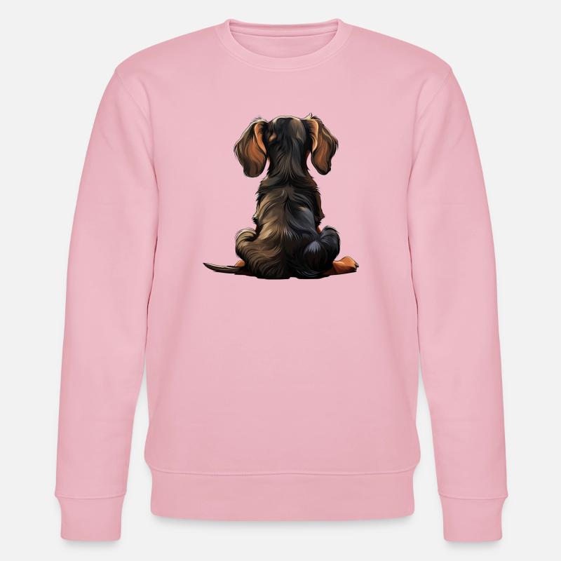 Teckel - Sweat bio CHANGER Stanley/Stella Unisexe - rose pâle