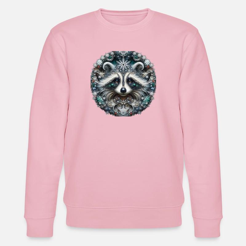 Frostbär Fraktal Muster - Stanley/Stella Unisex Bio-Sweatshirt CHANGER  - Hellrosa