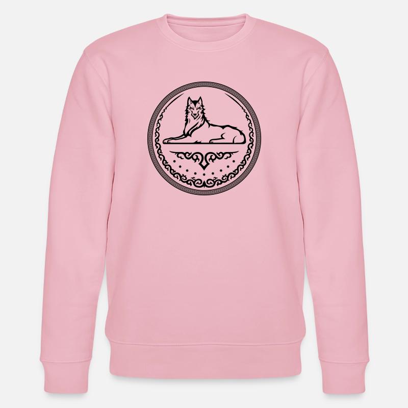 Wolf des Kaukasus - Stanley/Stella Unisex Bio-Sweatshirt CHANGER  - Hellrosa