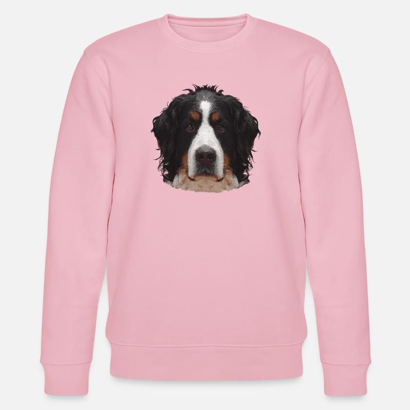 süße Geschenke, Berner Sennen Hund - Stanley/Stella Unisex Bio-Sweatshirt CHANGER  - Hellrosa