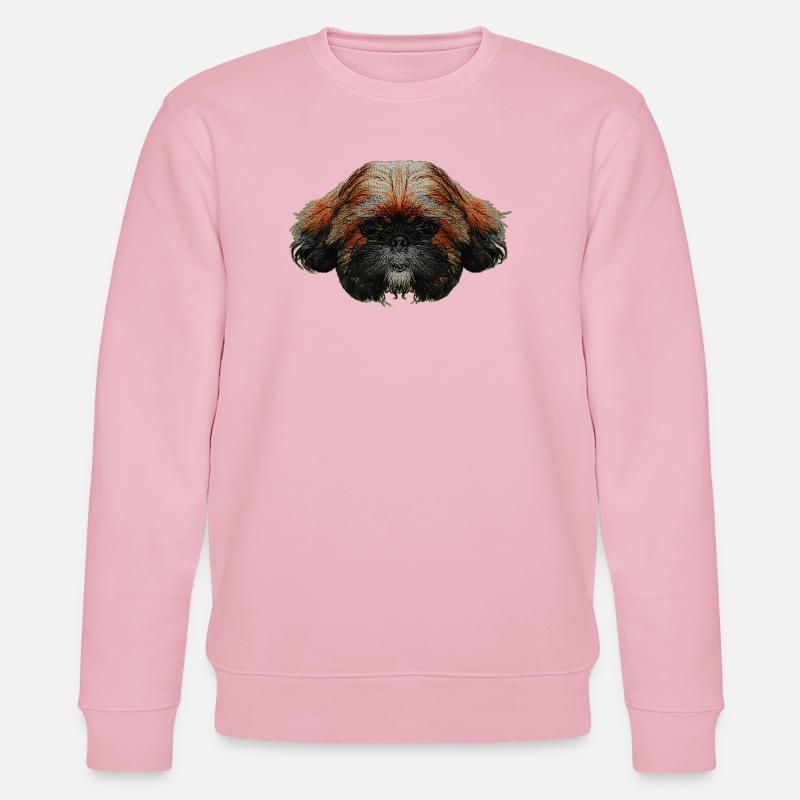 schoßhunde, shih tzu - Stanley/Stella Unisex Bio-Sweatshirt CHANGER  - Hellrosa