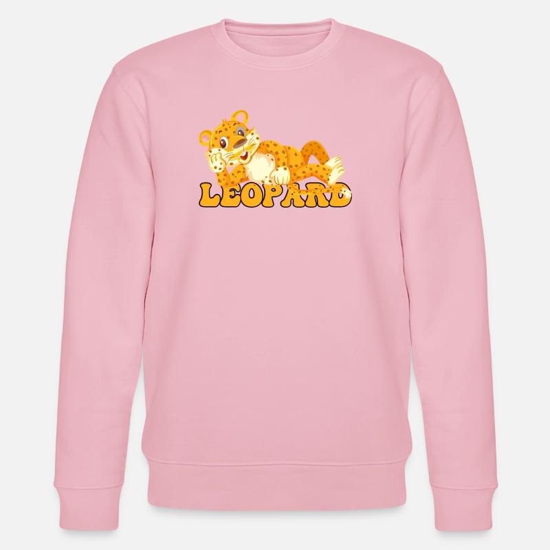 Leopard Cub Cartoon Pop Art - Stanley/Stella CHANGER Unisex Organic Sweatshirt - cotton pink