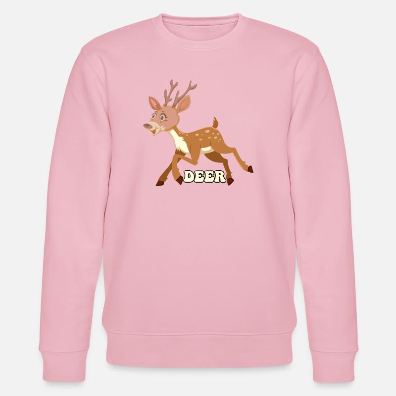 Skurriler Hirsch-Sprint - Stanley/Stella Unisex Bio-Sweatshirt CHANGER  - Hellrosa