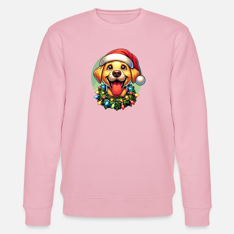 Labrador Merry Christmas - Warmes Geschenk - Stanley/Stella Unisex Bio-Sweatshirt CHANGER  - Hellrosa