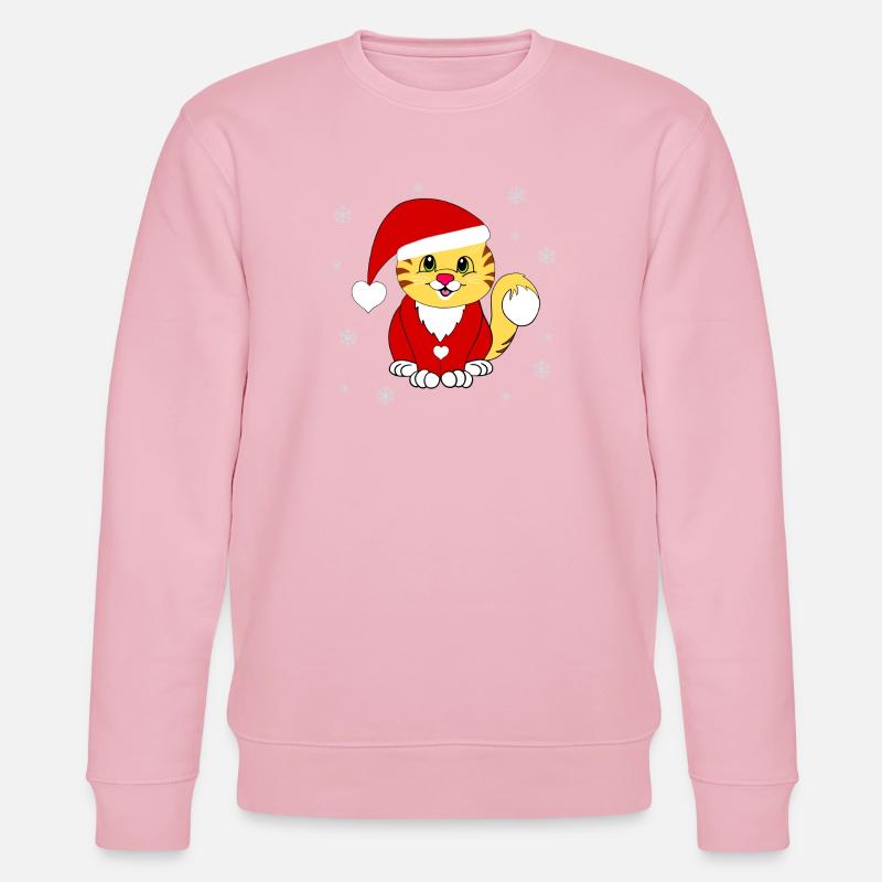 weihnachtskater - Stanley/Stella Unisex Bio-Sweatshirt CHANGER  - Hellrosa
