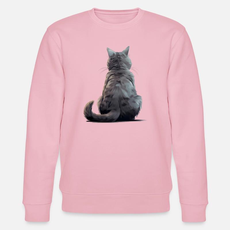 Chartreux Katze - Stanley/Stella Unisex Bio-Sweatshirt CHANGER  - Hellrosa