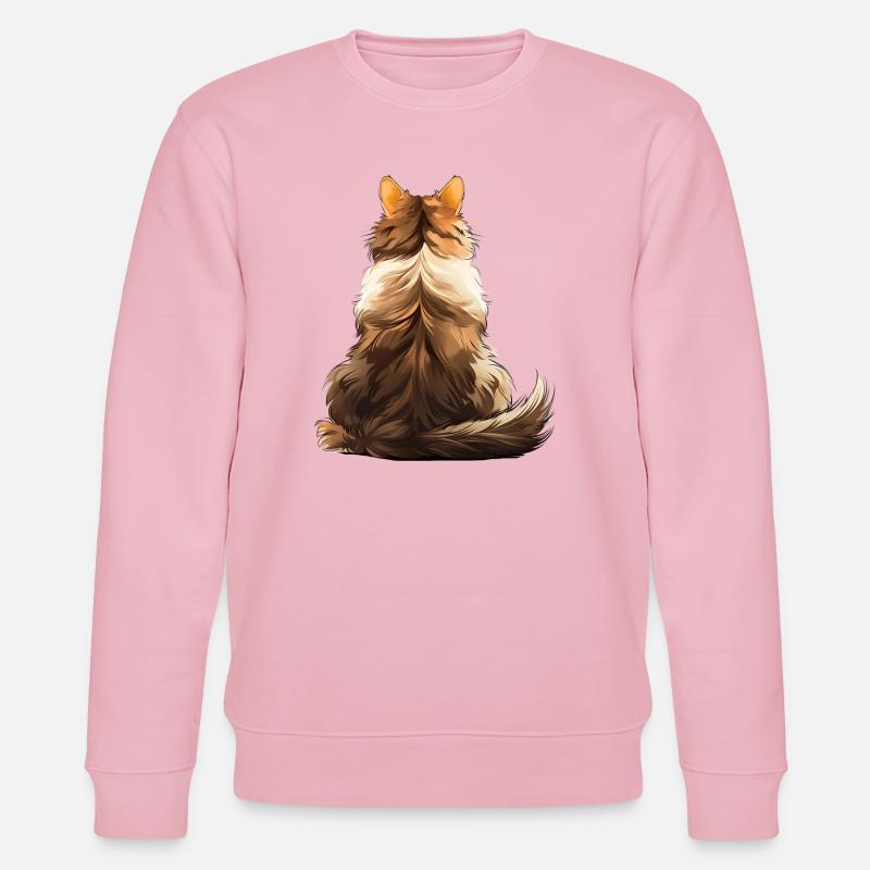 Norwegische Waldkatze - Stanley/Stella Unisex Bio-Sweatshirt CHANGER  - Hellrosa