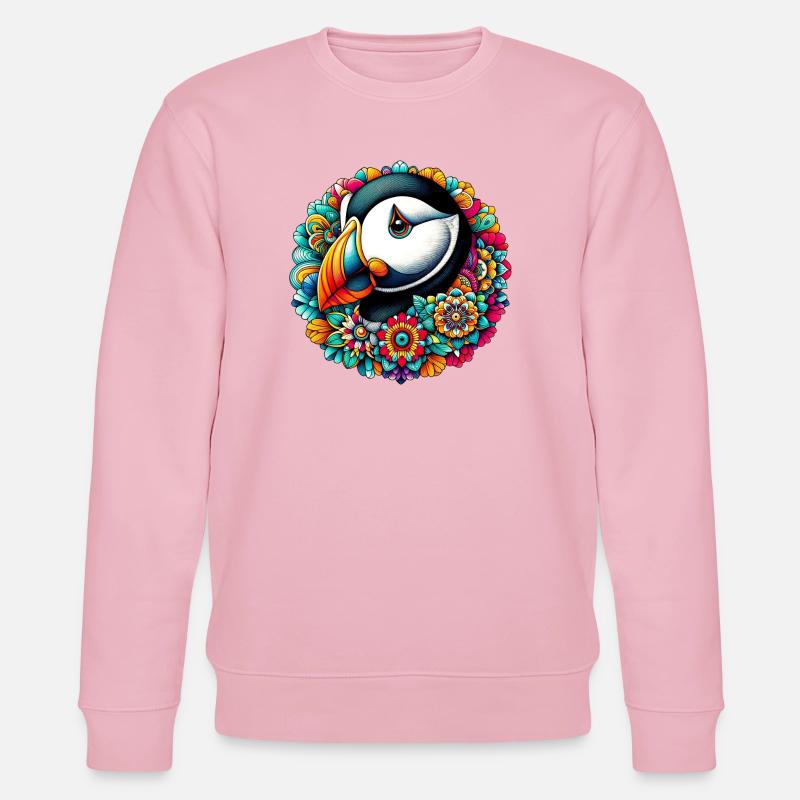Papageitaucher - Stanley/Stella Unisex Bio-Sweatshirt CHANGER  - Hellrosa