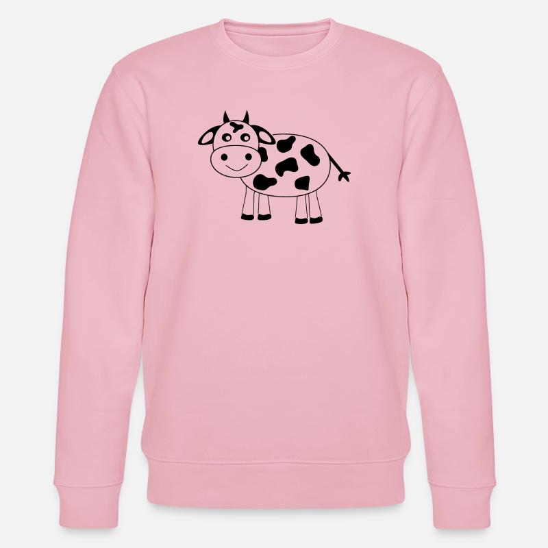 Kuh - Stanley/Stella Unisex Bio-Sweatshirt CHANGER  - Hellrosa