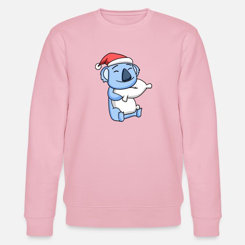 Koala Mignon Fatigué Noël - Sweat bio CHANGER Stanley/Stella Unisexe - rose pâle