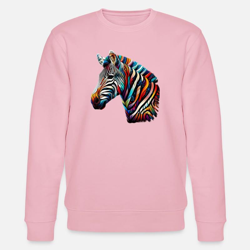 Zebra - Stanley/Stella Unisex Bio-Sweatshirt CHANGER  - Hellrosa