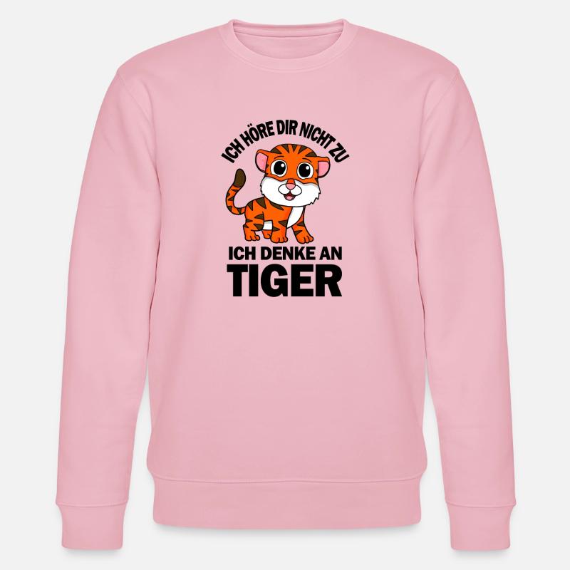 Tier Tiger - Stanley/Stella Unisex Bio-Sweatshirt CHANGER  - Hellrosa
