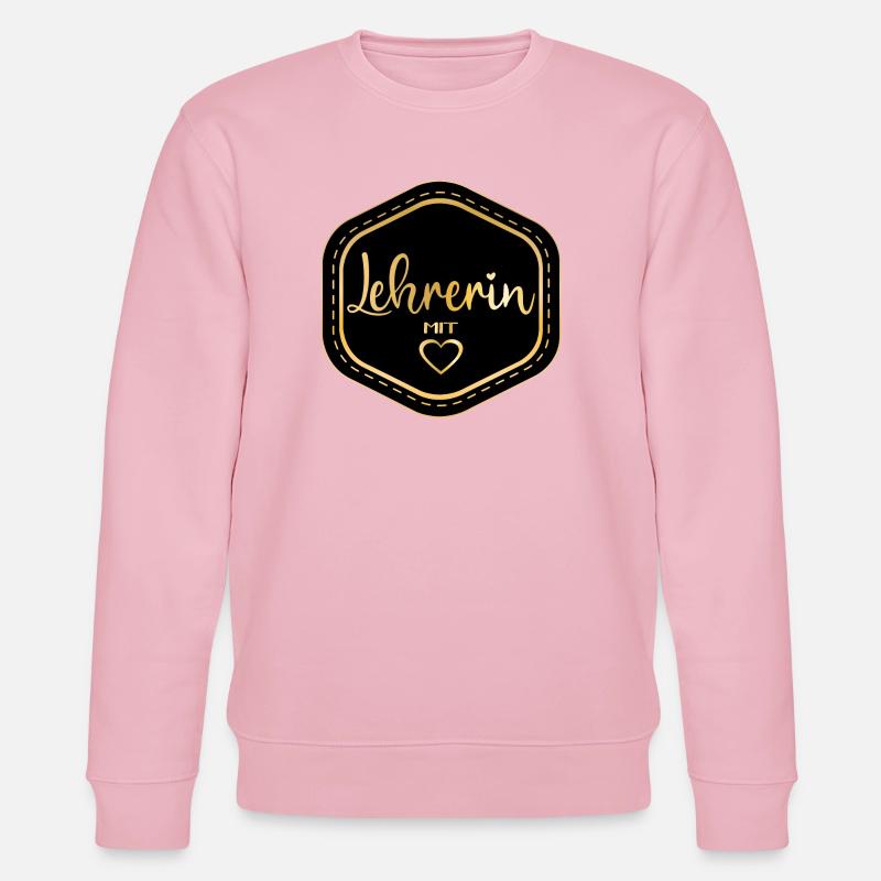 DANKESCHÖN SPRÜCHE - LEHRERIN MIT HERZ - Stanley/Stella Unisex Bio-Sweatshirt CHANGER - Hellrosa