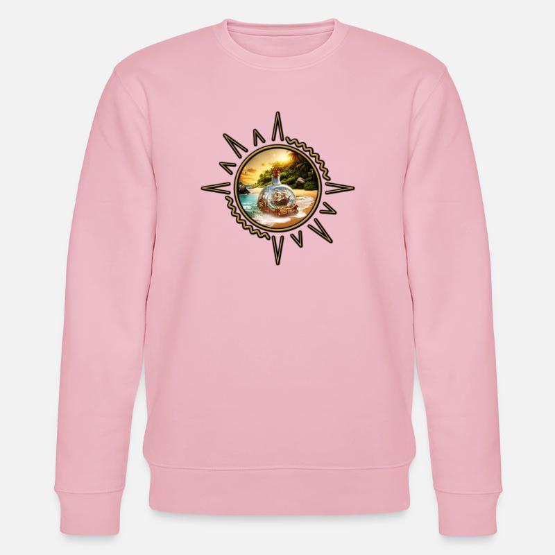 Einzigartige und überraschende Flasche mit Boot - Stanley/Stella Unisex Bio-Sweatshirt CHANGER  - Hellrosa