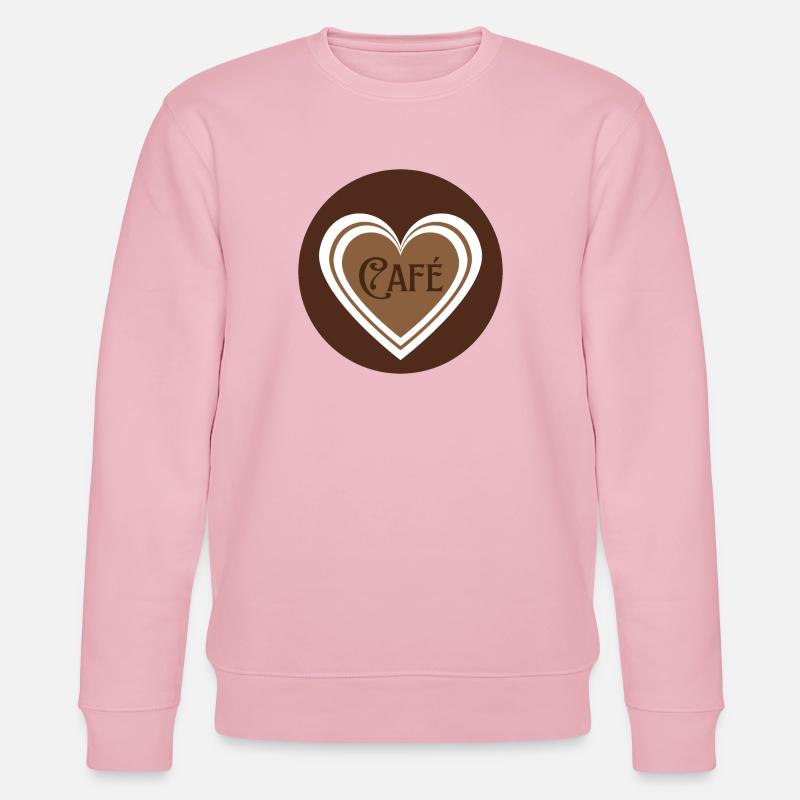 Kaffee mit Herzen - Stanley/Stella Unisex Bio-Sweatshirt CHANGER  - Hellrosa