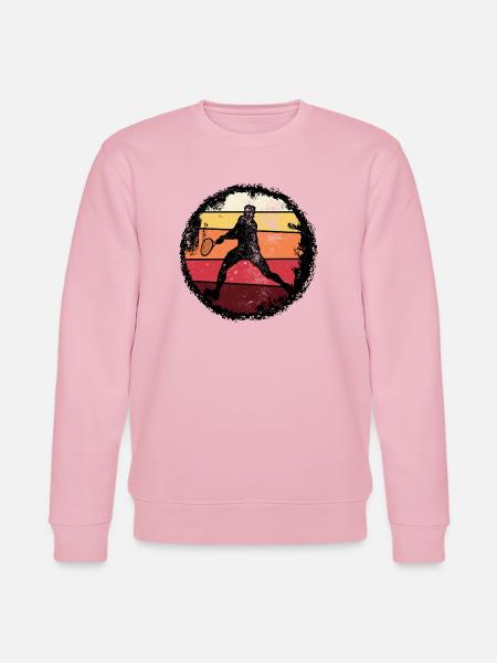 Retro Sunset Tennis Silhouette - Stanley/Stella CHANGER Unisex Organic Sweatshirt - cotton pink