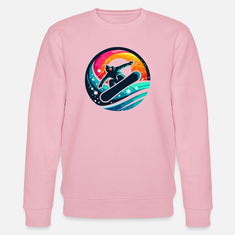 Vibrationen der Snowboard-Evolution - Stanley/Stella Unisex Bio-Sweatshirt CHANGER  - Hellrosa