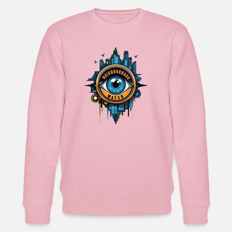 Nachbarschaftswache Auge - Stanley/Stella Unisex Bio-Sweatshirt CHANGER - Hellrosa