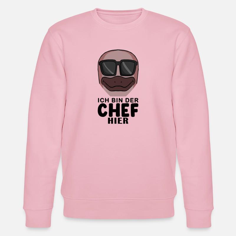 Chef Spruch mit Schnabeltier Motiv - Stanley/Stella Unisex Bio-Sweatshirt CHANGER  - Hellrosa