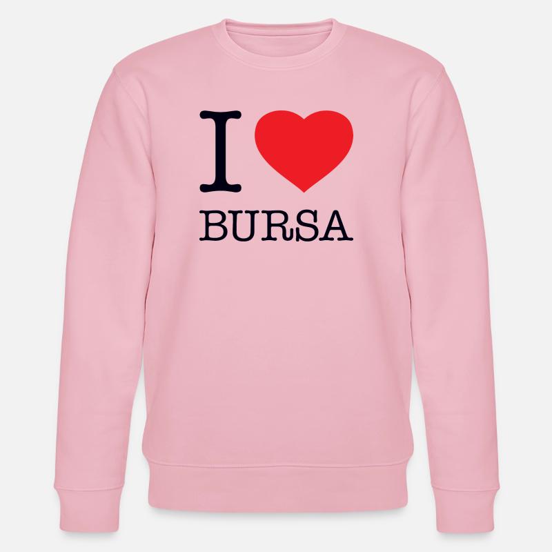 I LOVE BURSA - Stanley/Stella Unisex Bio-Sweatshirt CHANGER - Hellrosa