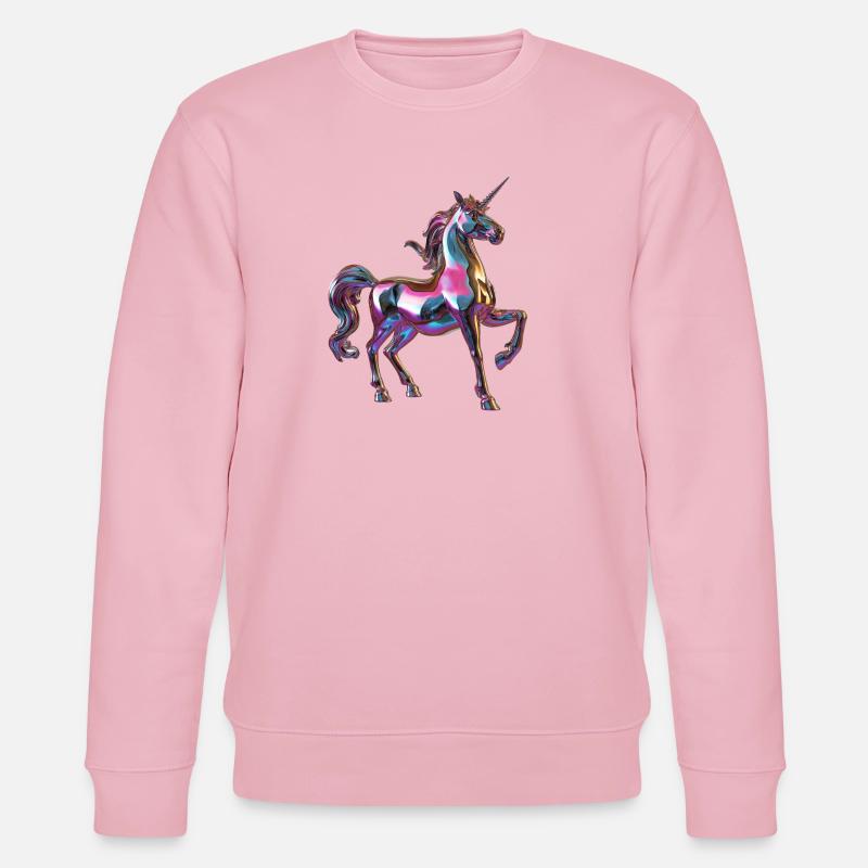 Licorne chormatique pourpre - Sweat bio CHANGER Stanley/Stella Unisexe - rose pâle