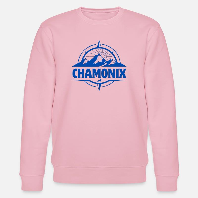 Chamonix, Skigebiet, Skigebiet - Stanley/Stella Unisex Bio-Sweatshirt CHANGER  - Hellrosa