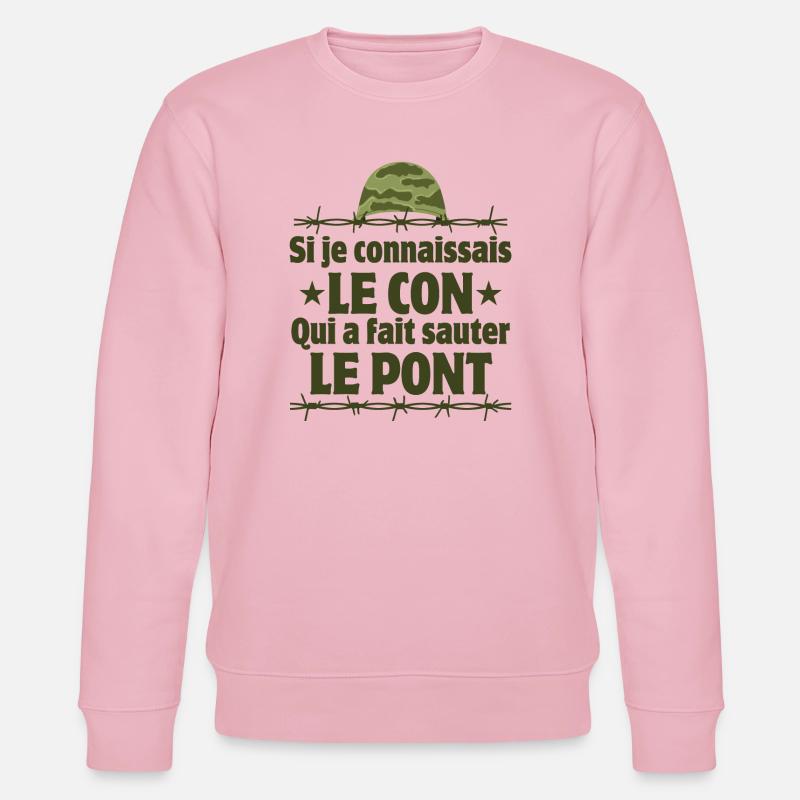7ème compagnie, septième compagnie, Chaudard - Sweat bio CHANGER Stanley/Stella Unisexe - rose pâle