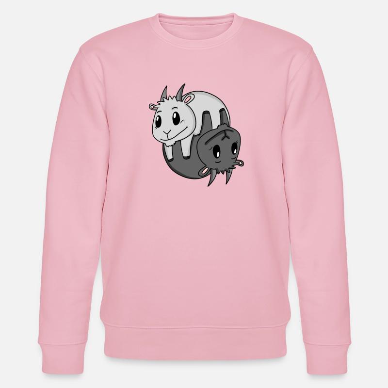 Signe Yin Yang Chèvre - Sweat bio CHANGER Stanley/Stella Unisexe - rose pâle