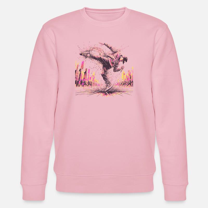 BREAK DANCING - Stanley/Stella CHANGER Unisex Organic Sweatshirt - cotton pink