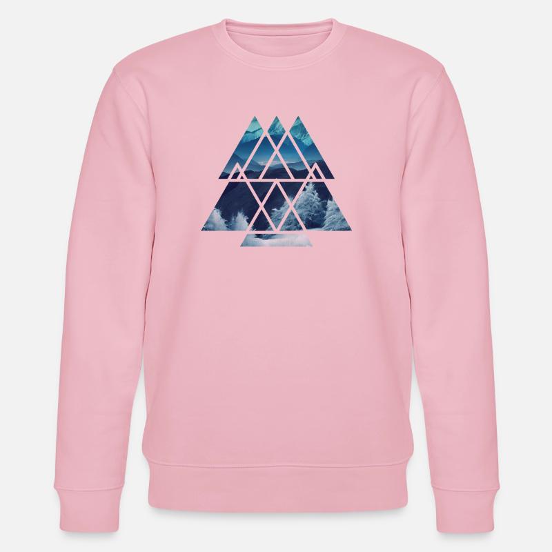 Azure Mountain Geometrie - Stanley/Stella Unisex Bio-Sweatshirt CHANGER  - Hellrosa