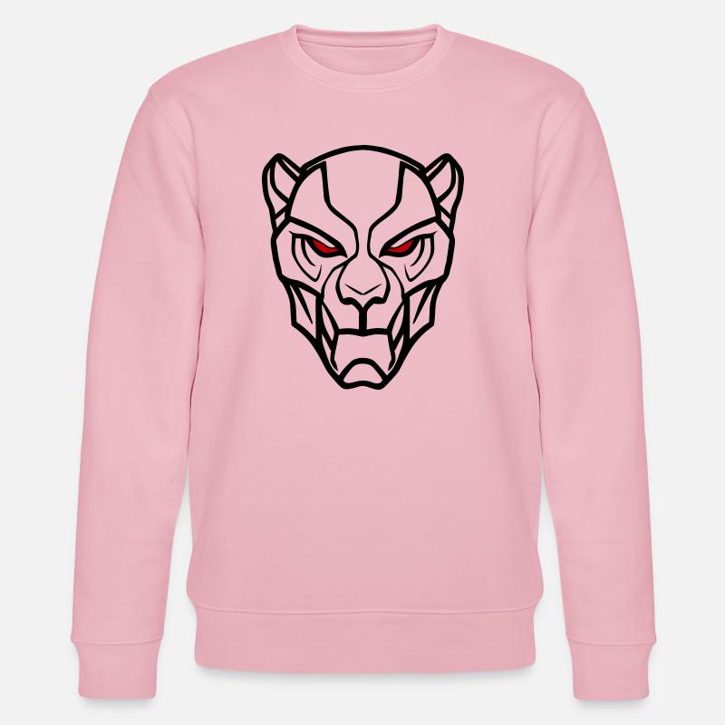 Vector Lion Head Design - Stanley/Stella CHANGER Unisex Organic Sweatshirt - cotton pink