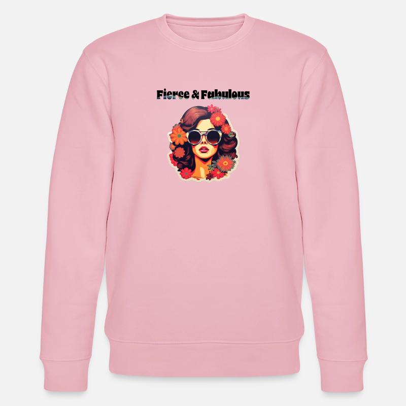 Féroce et fabuleux - Sweat bio CHANGER Stanley/Stella Unisexe - rose pâle