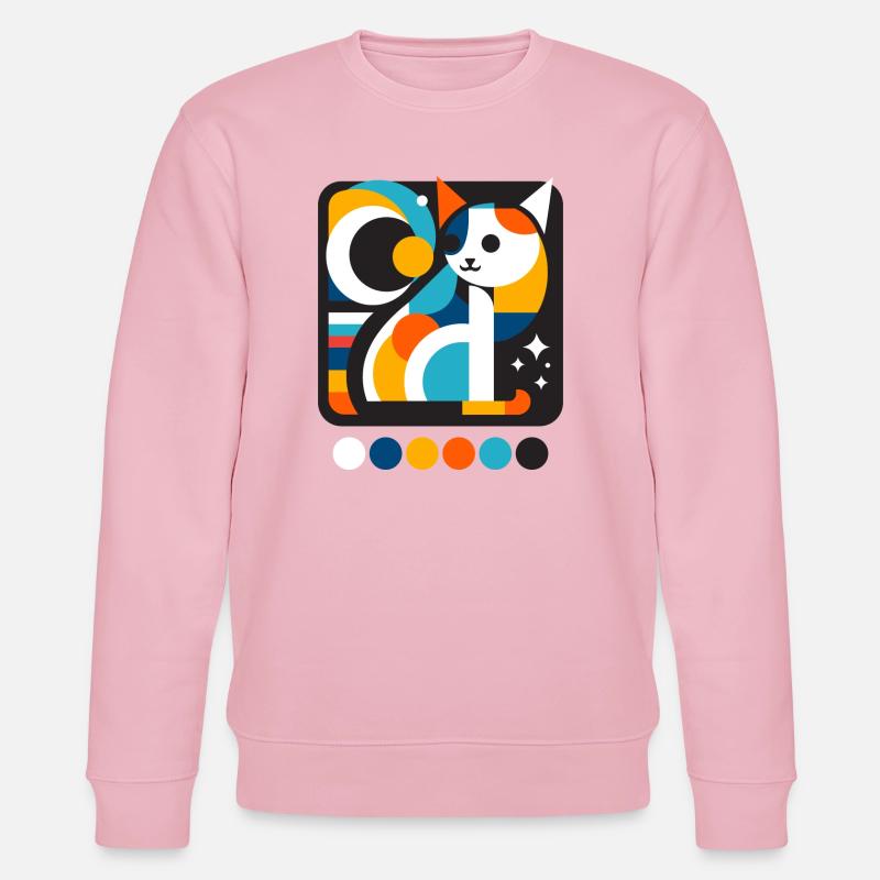 Katze - Stanley/Stella Unisex Bio-Sweatshirt CHANGER - Hellrosa