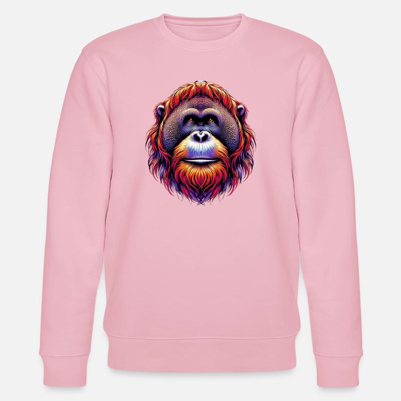 Orang-Utan Orang-Utan - Stanley/Stella Unisex Bio-Sweatshirt CHANGER  - Hellrosa