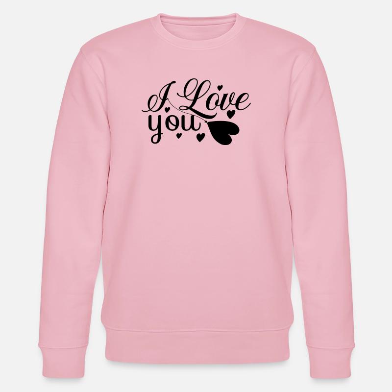Ich liebe dich - Stanley/Stella Unisex Bio-Sweatshirt CHANGER  - Hellrosa
