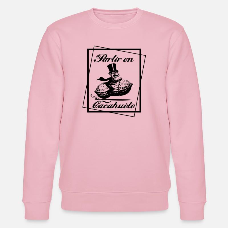 Partir en cacahuète - Sweat bio CHANGER Stanley/Stella Unisexe - rose pâle