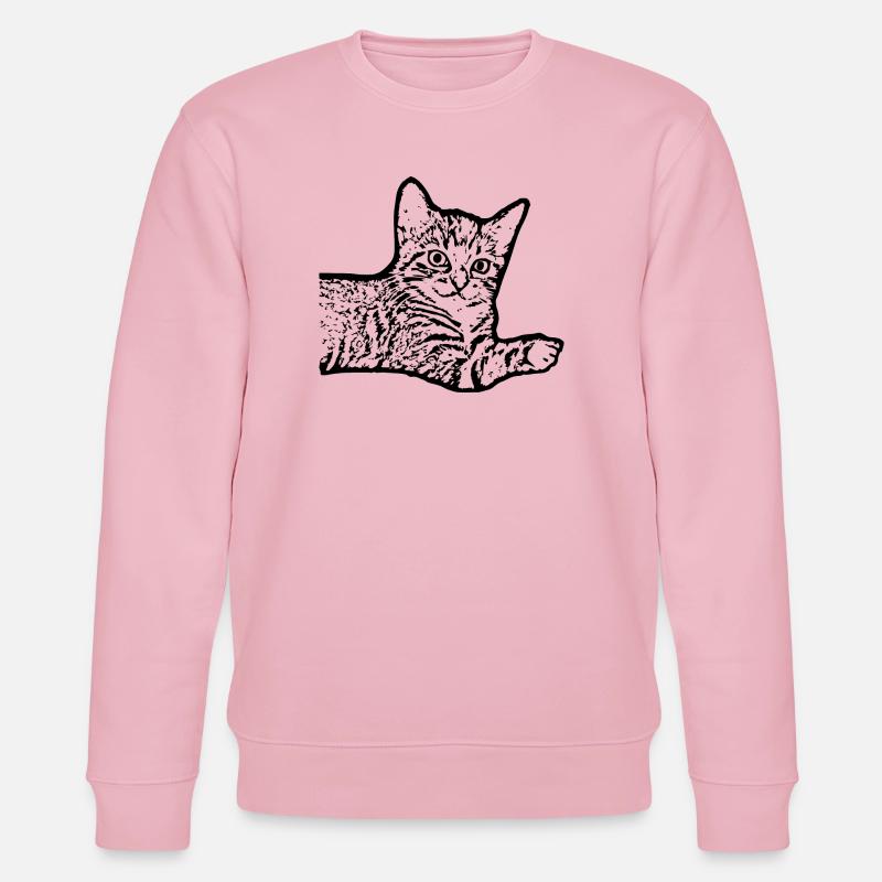 Chat Noir Chaton Chaton - Sweat bio CHANGER Stanley/Stella Unisexe - rose pâle