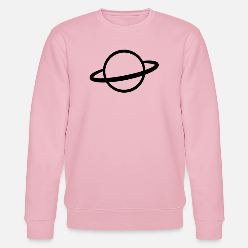Planet mit Ring Symbol Umriss - Stanley/Stella Unisex Bio-Sweatshirt CHANGER - Hellrosa