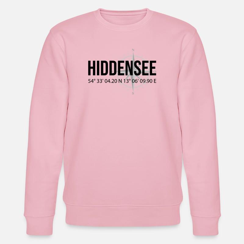 Koordinaten Hiddensee - Stanley/Stella Unisex Bio-Sweatshirt CHANGER  - Hellrosa