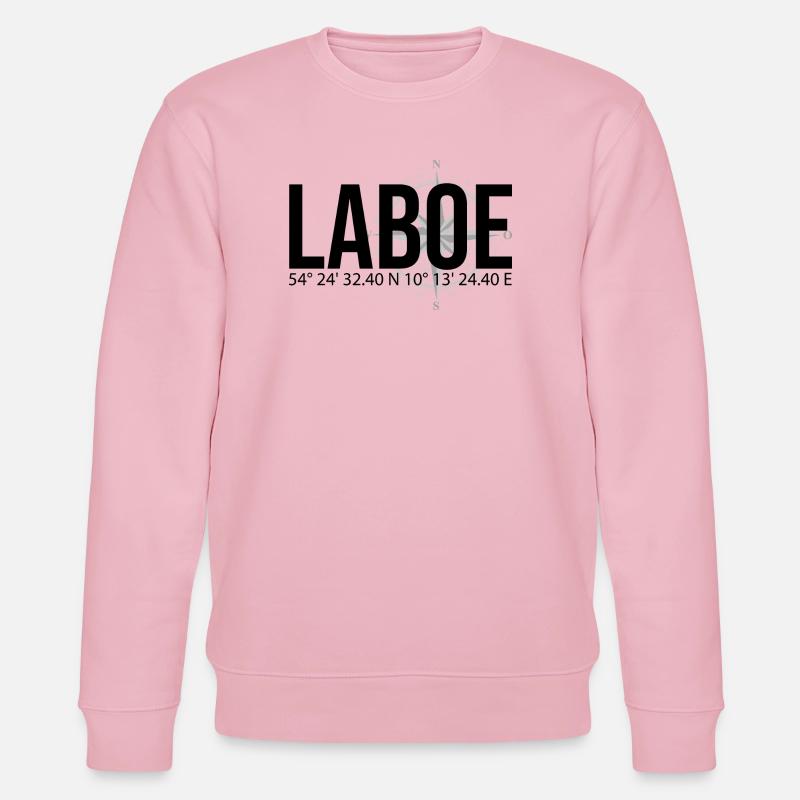 Koordinaten Laboe - Stanley/Stella Unisex Bio-Sweatshirt CHANGER  - Hellrosa