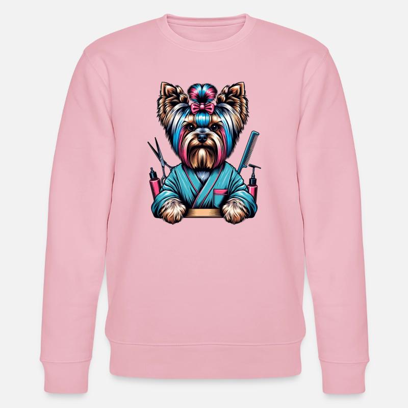 Yorkshire Terrier Friseurin - Stanley/Stella Unisex Bio-Sweatshirt CHANGER  - Hellrosa
