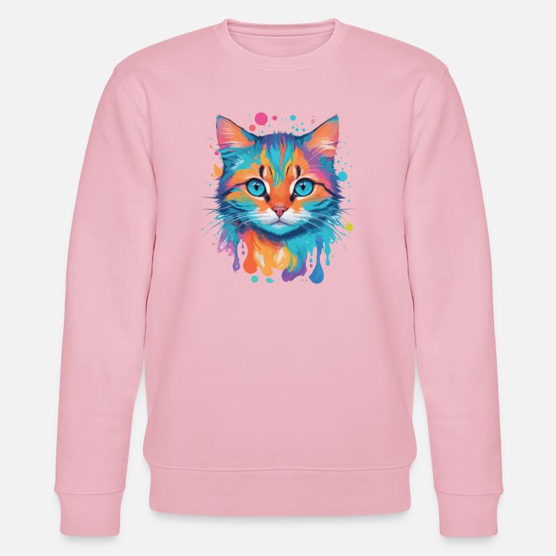 Chat mignon - Sweat bio CHANGER Stanley/Stella Unisexe - rose pâle