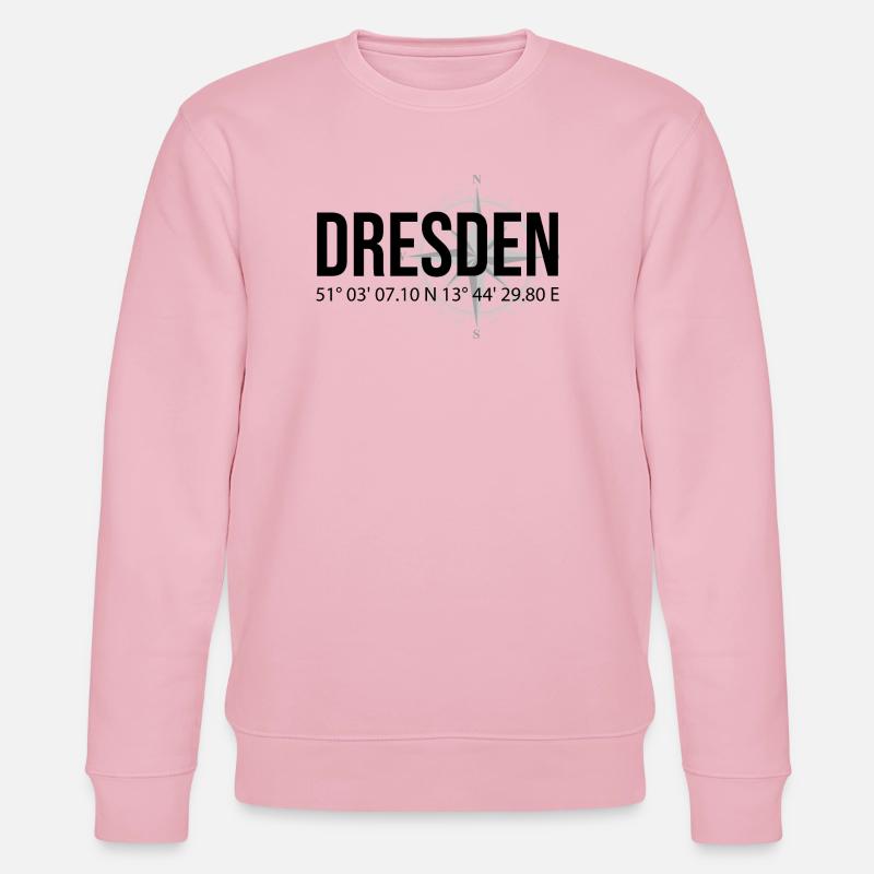 Koordinaten Dresden - Stanley/Stella Unisex Bio-Sweatshirt CHANGER  - Hellrosa