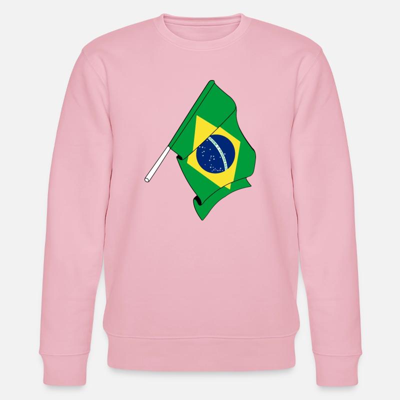 Drapeau du Brésil - Sweat bio CHANGER Stanley/Stella Unisexe - rose pâle