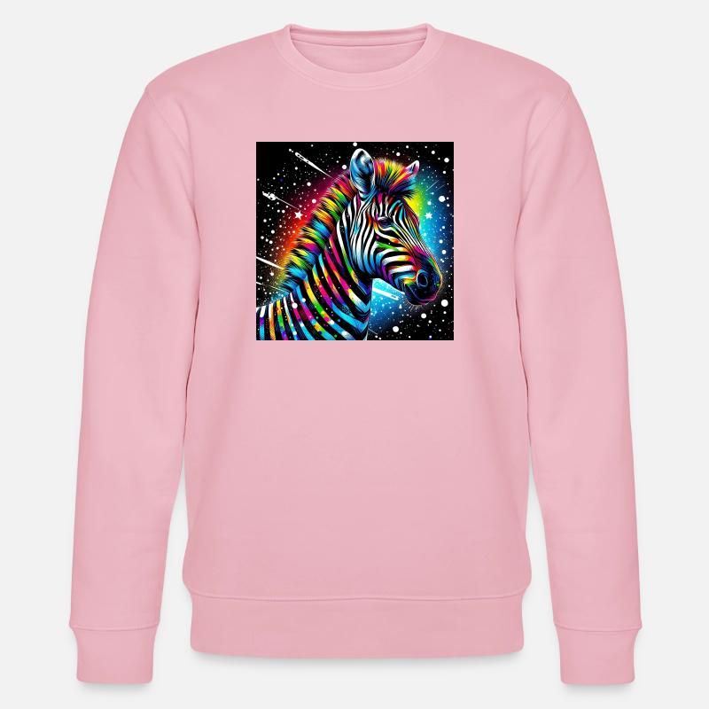 Zèbre - Sweat bio CHANGER Stanley/Stella Unisexe - rose pâle